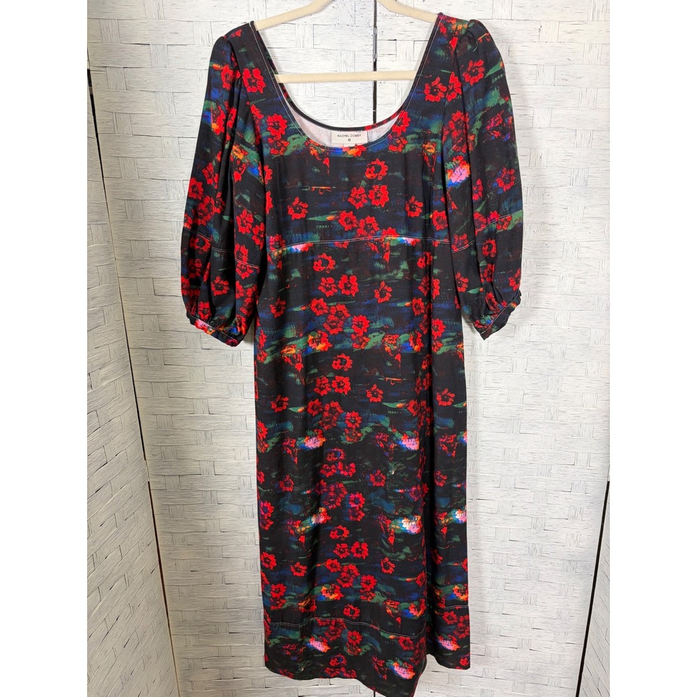 Rachel Comey x Target Womans Dress Floral Midi Puff Sleeve bohemian feminine